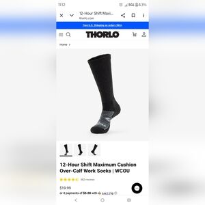Thorlo Black Casual Socks for Men